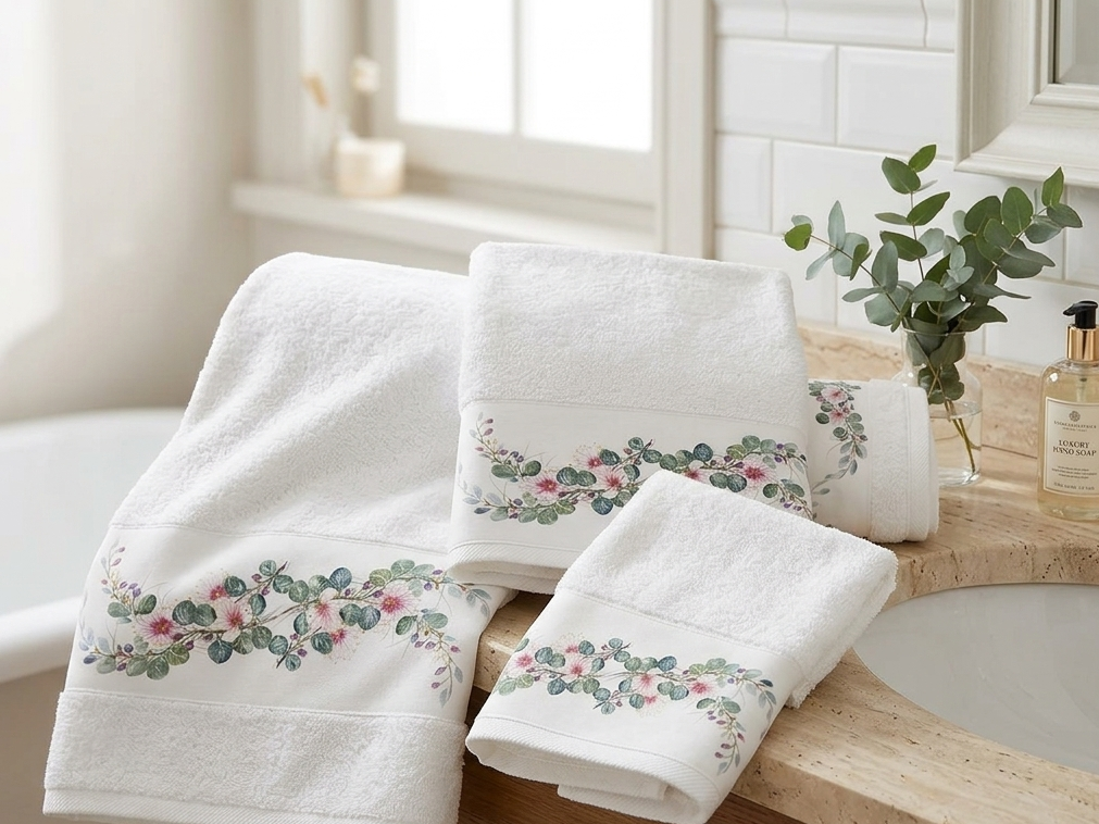 Tris asciugamani ghirlanda