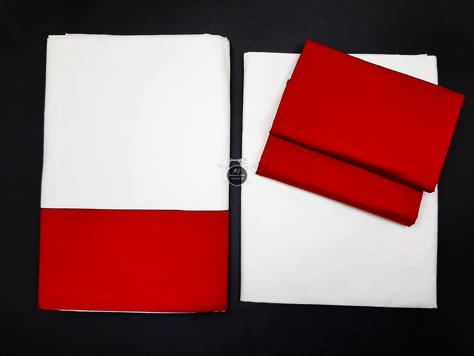Completo Letto Matrimoniale colore bianco con Balza e Federe colorate