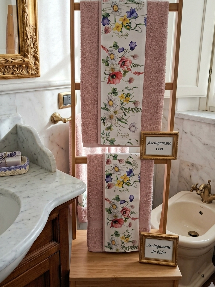 Set asciugamani 1+1 Fiori di campo